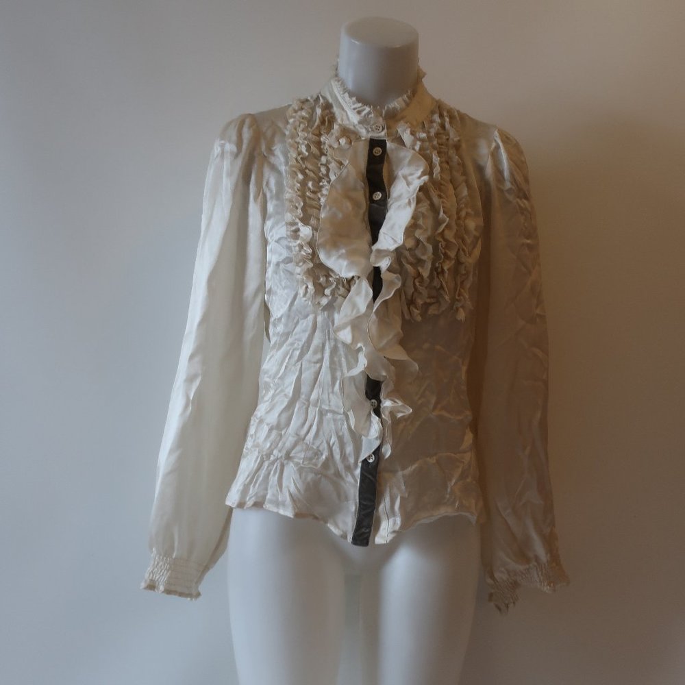 Etro Cream Ruffled Blouse